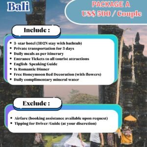 Package Honeymoon Bali (Package A)