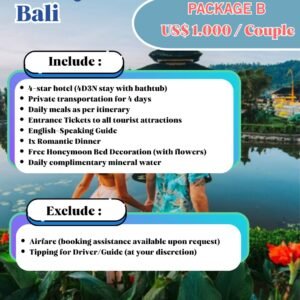 Package Honeymoon Bali (Package B)